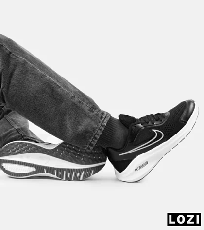 کفش کتانی بزرگ پا مشکی سفید نایک NIKE PEGASUS V10