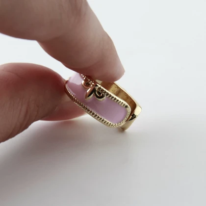 انگشتر دخترانه طرح میناکاری