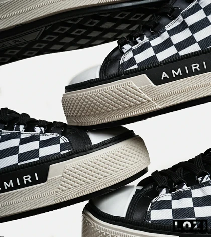 کفش اسنیکرزساق‌دار Amiri Checkered