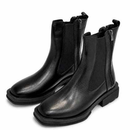 کفش نیم بوت زنانه چرم طبیعی کد 2200