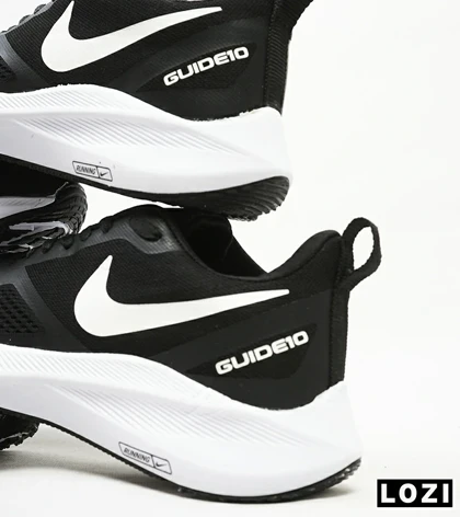 کفش کتانی بزرگ پا مشکی سفید Nike guide 10