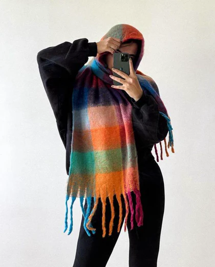 شال تدی ریش دار