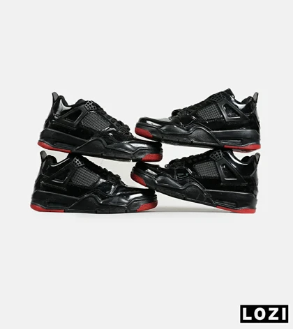 کتانی ساق‌دار زنانه و مردانه مشکی Nike air jordan 4 مدل 6818