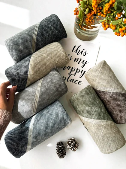 شال پاییزه خطی لمه