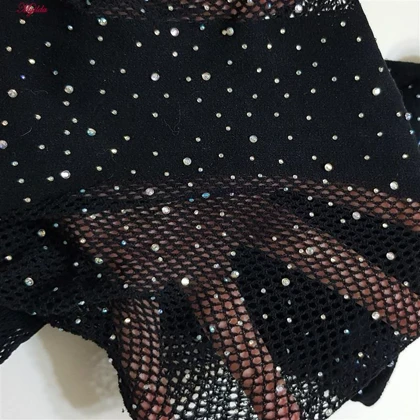 سرهمی فانتزی زنانه مدل نگین‌دار کد 4860-7067 رنگ مشکی