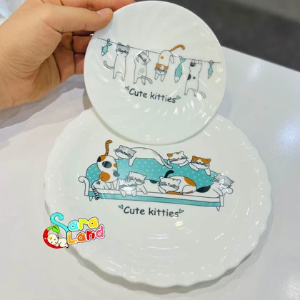 سرویس غذاخوری کودک آرکوپال 5 تکه طرح گربه