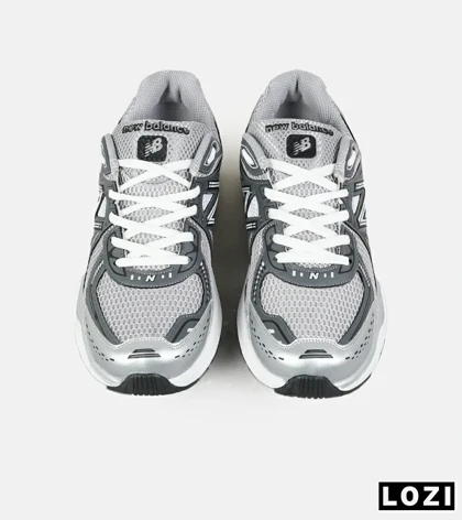 کفش کتانی بزرگ پا سفید طوسی New Balance 860 V.02 مدل 7524