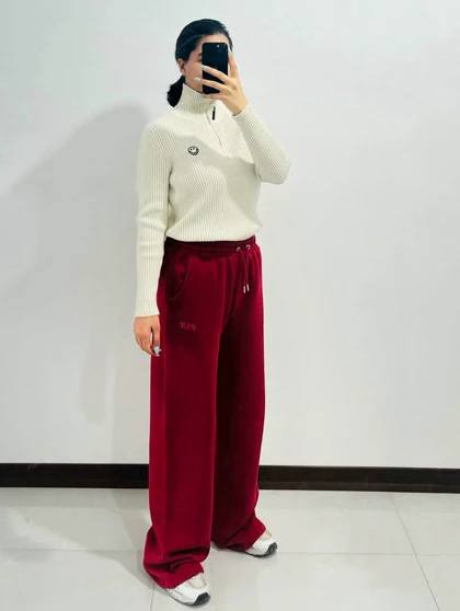 بلوز بافت نیم زیپ زنانه وارداتی هپی - کد 499