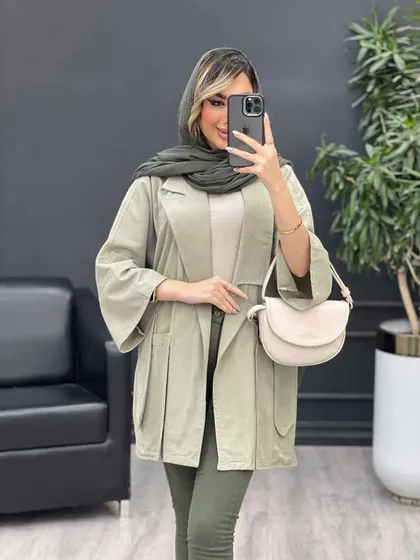 مانتو لینن جیب پاگن