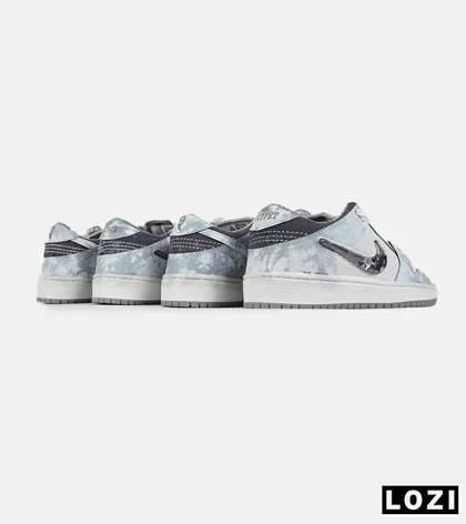 کفش کتانی مردانه و زنانه آبی سفید NIKE dunk low steam puppet