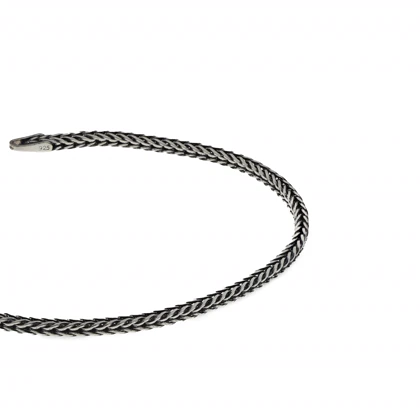 دستبند نقره مردانه میرو سیاه قلم کد 0353232