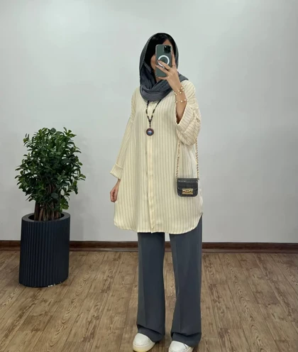 مانتو دکمه مخفی دیپلمات ویونا 1