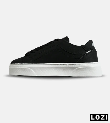 کفش کتانی مردانه مشکی BERSHKA مدل 7736