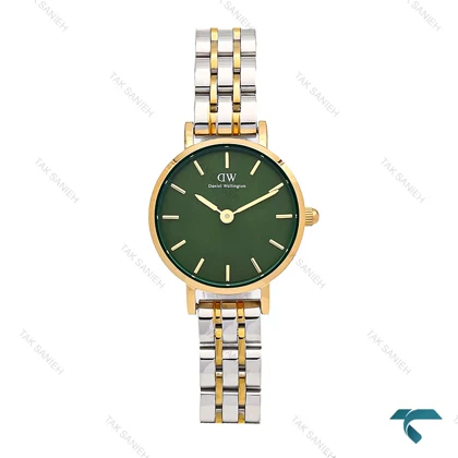 ساعت DW زنانه دورنگ طلایی صفحه سبز مینی DW-6308-L
