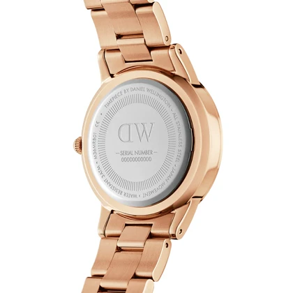 ساعت دنیل ولینگتون زنانه رزگلد صفحه سفید متوسط DW-3453-L