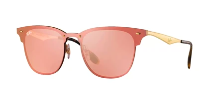 عینک آفتابی 3576N | عینک آفتابی 3576N Blaze Clubmaster Flat Lens Pink Mirror کد 68269