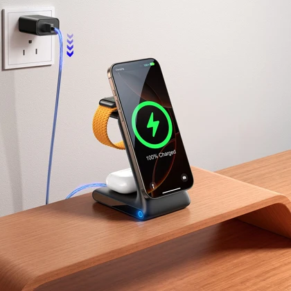 شارژر وایرلس مگنتی رومیزی جویروم JOYROOM JR-W15