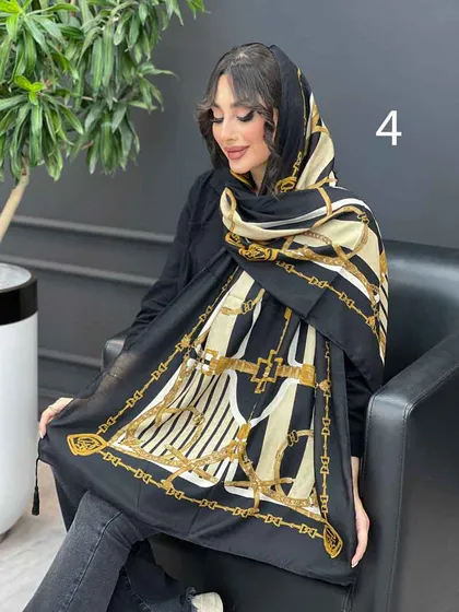 شال نخی طرح دار