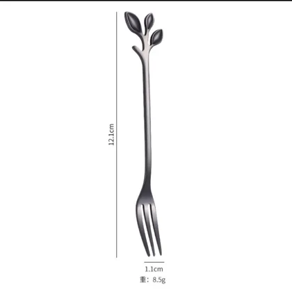 چنگال 6 عددی سیلور طرح برگ