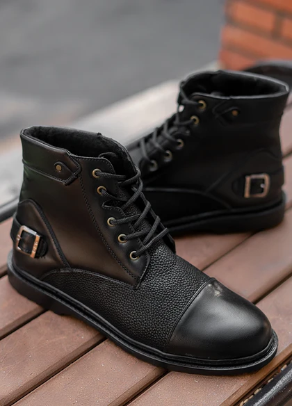 نیم بوت مردانه مشکی مدل Farnod ویژه