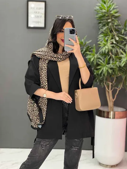مانتو پانچ آستین حلقه