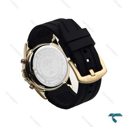 ساعت مچی الکسا A0102 پریمیر مردانه طلایی مشکی Alexa-6210-G