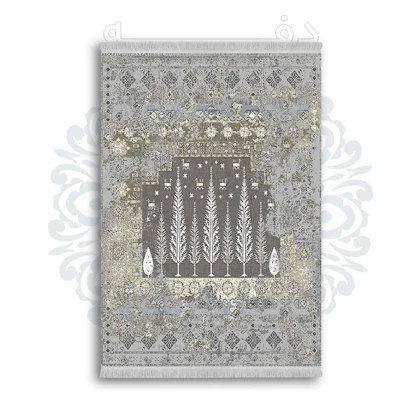 *جدید* فرشینه از جنس پارچه شانل مخمل ترک طرح فانتزی برند دفه کد 1315