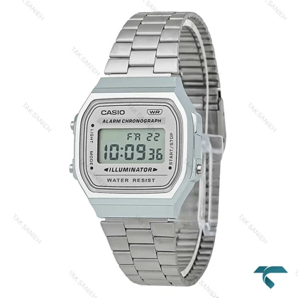 ساعت مچی کاسیو اصلی A168WA-8AY دیجیتالی نقره ای Casio-7714-G