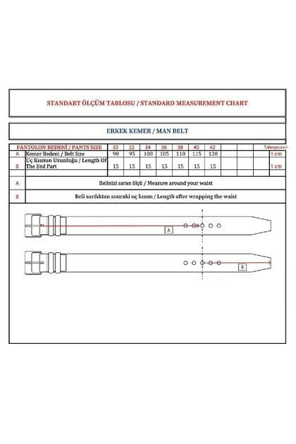 کمربند راحتی مردانه چرم مصنوعی D3285AXNS