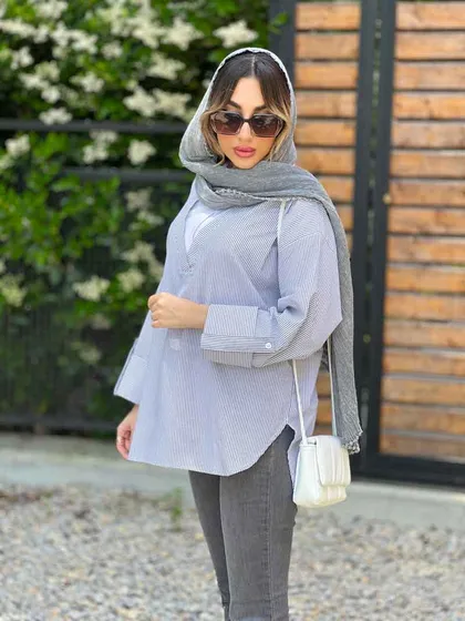 شومیز ترکیبی راه راه