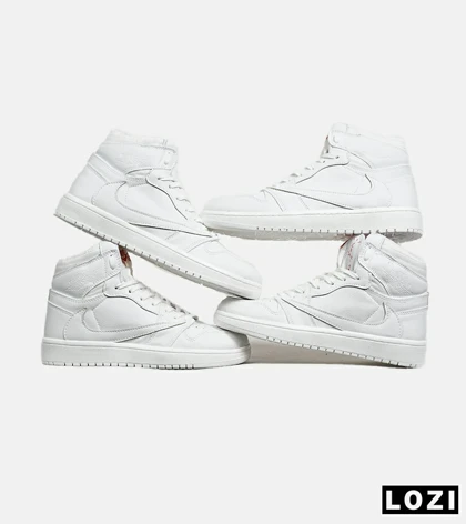 کفش کتانی ساق‌دار سفید مردانه و زنانه NIKE travis scott مدل 6700