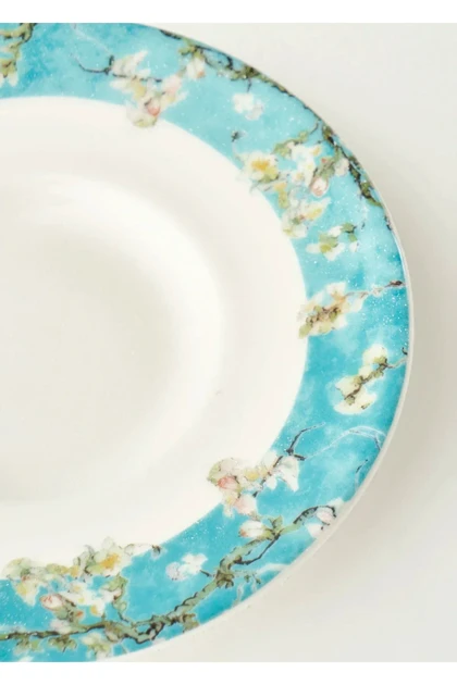 نعلبکی چای Bella Maison مدل Van Gogh Almond Blossom چینی - فیروزه‌ای