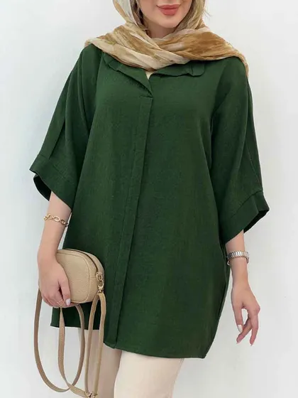 شومیز جلو بسته ارکیده