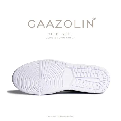کتانی ساق‌دار گازولین های-سافت زیتونی/شکلاتی - GAAZOLIN High Soft Olive/Brown