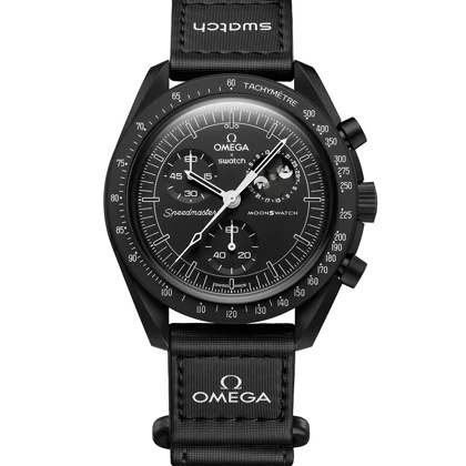 ساعت امگا سواچ ماموریت به ماه مشکی u-8916