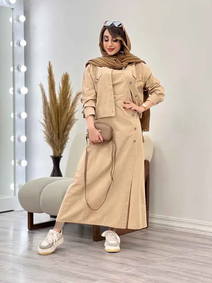 ست کت و سارافون جیب نما