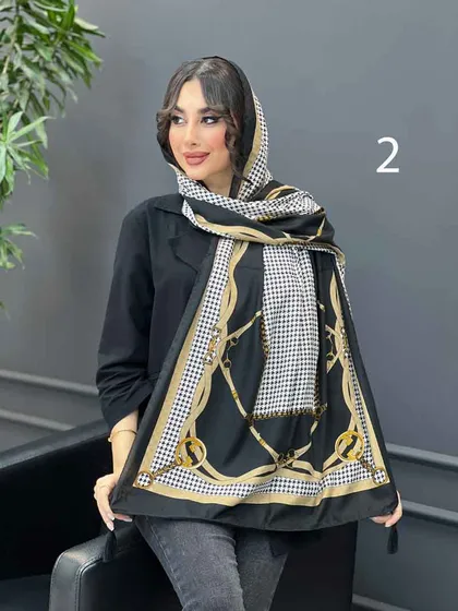شال نخی طرح دار