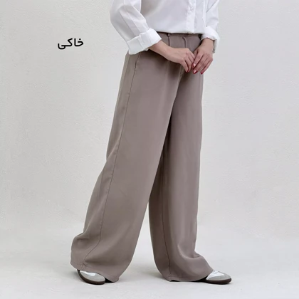 شلوار پارچه ای زنانه سیلک جلو پیله