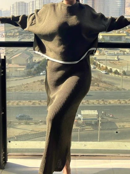 ست رویه و پیراهن بافت 7702