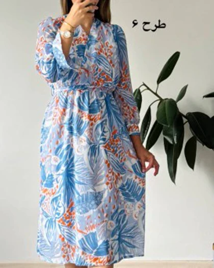 پیراهن حریر سرمه سری 14