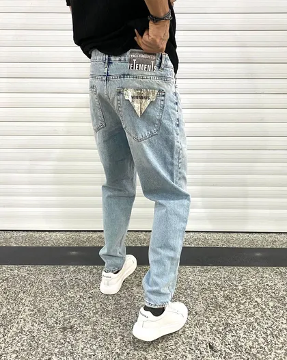شلوار مام فیت VETEMENTS ابی یخی 1451
