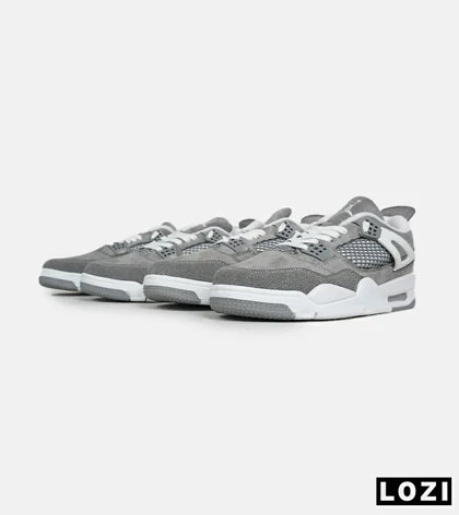 کتانی ساق‌دار زنانه و مردانه طوسی Nike air jordan 4 مدل 6467