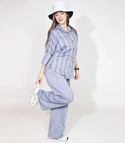 شومیز شلوار لینن کد 1449