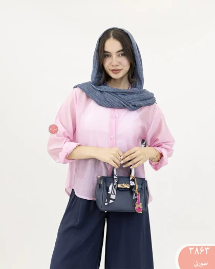 شومیز بیسیک شیشه ای زنانه 3863 | الینور