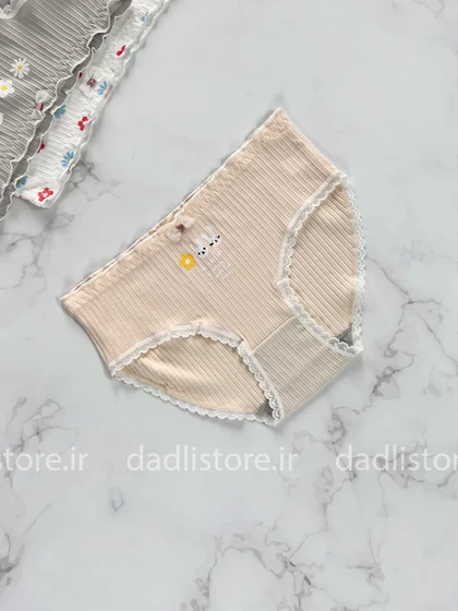شورت اسلیپ نخ پنبه عروسکی طرح گل بابونه