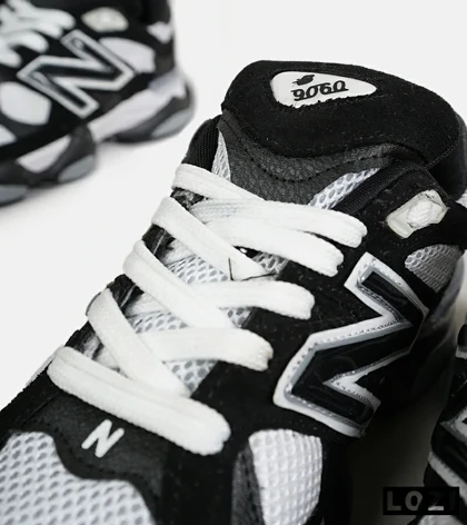 کفش کتانی مردانه و زنانه سفید مشکی NEW BALANCE 9060 مدل 7107