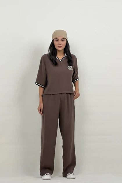 ست زنانه شومیز و شلوار اسپرت miu miu