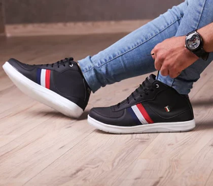 کفش مردانه ساق‌دار مدل (مشکی) Tommy