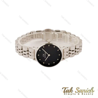 ساعت زنانه دنیل ولینگتون استیل صفحه مشکی صدفی DW-5448-L