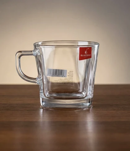 لیوان 6 عددی چای دسته دار شفاف